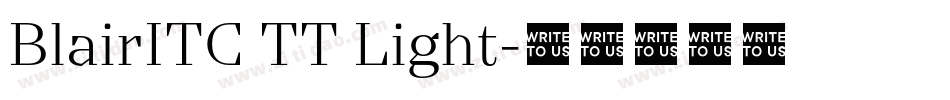 BlairITC TT Light字体转换